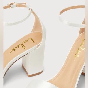 Lulus White Block Heel Shoes